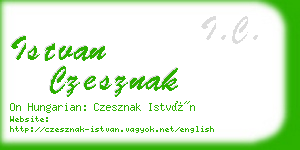 istvan czesznak business card